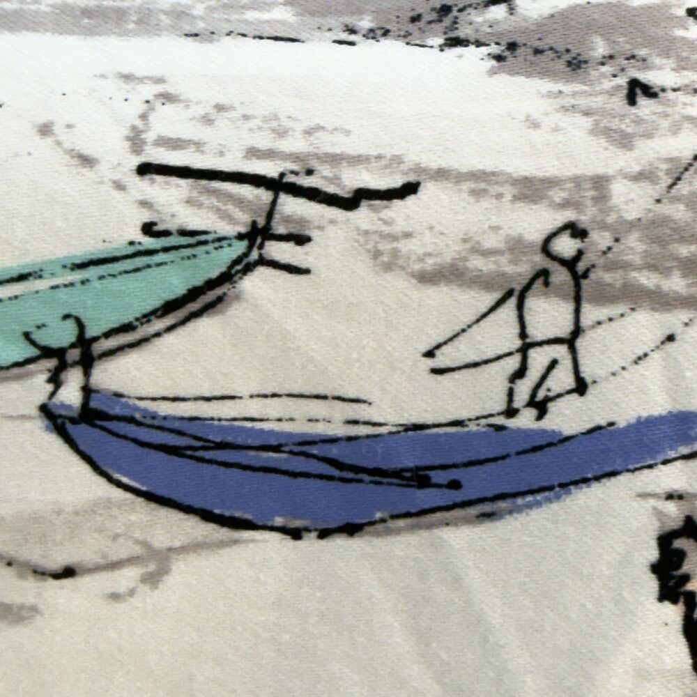 NEW Leslie Fay Venice Gondula Boat White Sleeveless Knee Length Shift Dress 14 - Picture 13 of 17